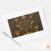Koffie Bruin Vloeistof Kaleidoscoop Art Print Rechthoekige Sticker (Envelop)