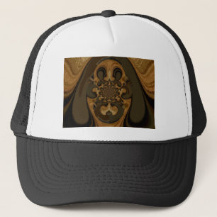 Koffie Bruin Vloeistof Kaleidoscoop Art Print Trucker Pet
