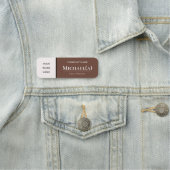 Koffie Bruin & Wit: Modern Elegant Business LOGO Naamplaatje (In situ)