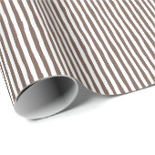 Koffie Bruin & Witte Scheve Strepen Cadeaupapier (Rol Hoek)