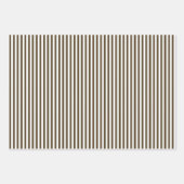 Koffie Bruin & Witte Strepen Inpakpapier Vel (Voorkant)