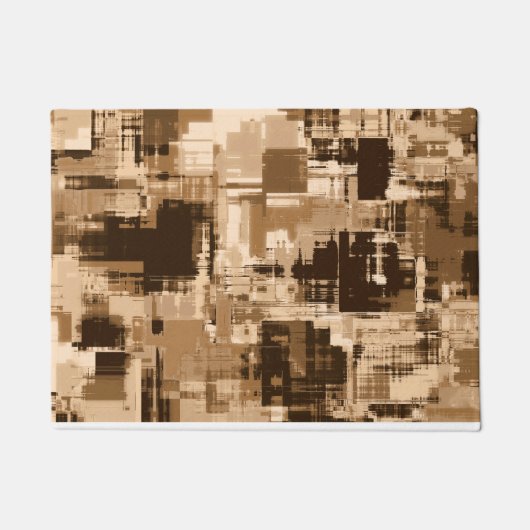 Koffie Bruine Abstract Trendy Deurmat (Voorkant)