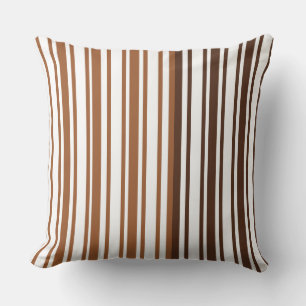Koffie/bruine streep omkeerbare decoratieve piloot kussen