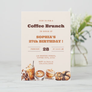 Koffie Brunch Verjaardag Elke Leeftijd Kaart