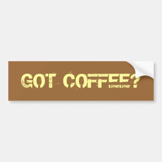 KOFFIE? BUMPERSTICKER (Voorkant)