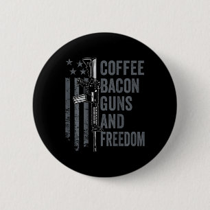 Koffie Bycon Guns En Vrijheid - Bbq Grill Pro Gun Ronde Button 5,7 Cm