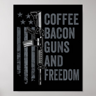 Koffie Bycon Pistolen En Vrijheid - Bbq Grill Pro Poster