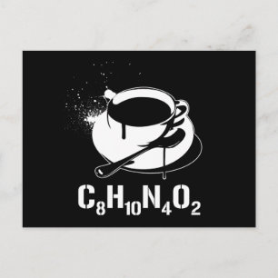 Koffie C8H10N4O2 Briefkaart
