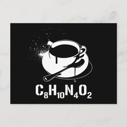 Koffie C8H10N4O2 Briefkaart (Voorkant)