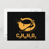 Koffie C8H10N4O2 Briefkaart (Voorkant / Achterkant)
