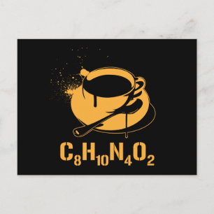 Koffie C8H10N4O2 Briefkaart