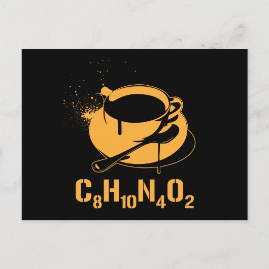 Koffie C8H10N4O2 Briefkaart (Voorkant)