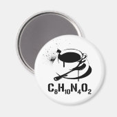 Koffie C8H10N4O2 Magneet (Voorkant / Achterkant)