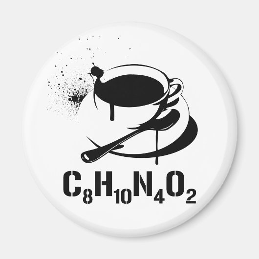 Koffie C8H10N4O2 Magneet (Voorkant)