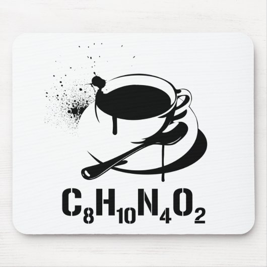Koffie C8H10N4O2 Muismat (Voorkant)