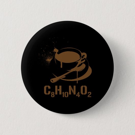 Koffie C8H10N4O2 Ronde Button 5,7 Cm (Voorkant)