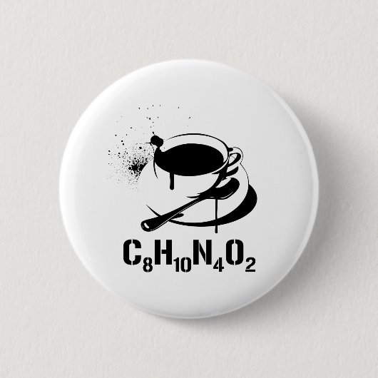 Koffie C8H10N4O2 Ronde Button 5,7 Cm (Voorkant)