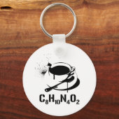 Koffie C8H10N4O2 Sleutelhanger (Voorkant)