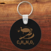Koffie C8H10N4O2 Sleutelhanger (Voorkant)