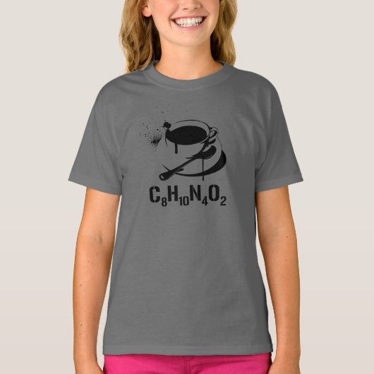 Koffie C8H10N4O2 T-shirt (Voorkant)