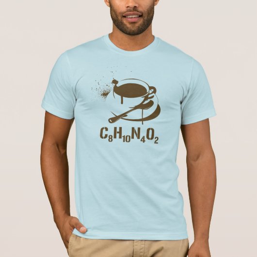 Koffie C8H10N4O2 T-shirt (Voorkant)