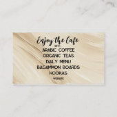 Koffie Cafe 3,5" x 2,0" Visitekaartje (Achterkant)