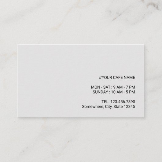 Koffie Cafe Elegant Blush Pink Loyalty (Achterkant)