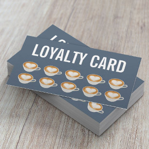 Koffie Cafe Elegant Dusty Blue Loyalty