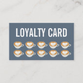 Koffie Cafe Elegant Dusty Blue Loyalty (Voorkant)