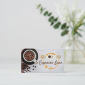 Koffie | Cafe | Heet drank Visitekaartje (Staand voorkant)