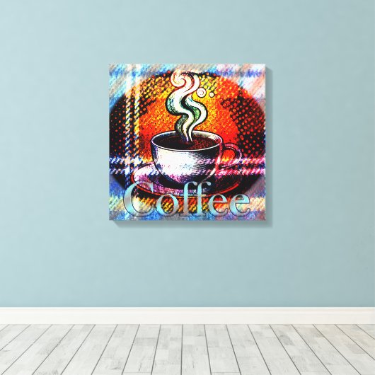 Koffie Cafe Java Canvas Afdruk (Insitu (Houten vloer))
