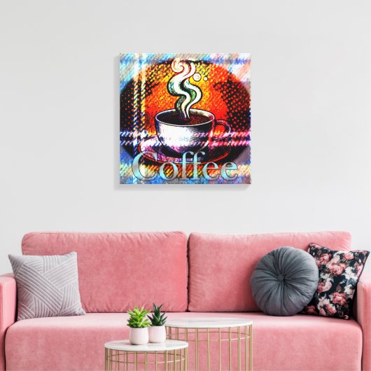 Koffie Cafe Java Canvas Afdruk (Insitu (Woonkamer))
