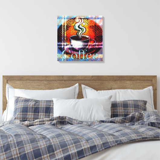 Koffie Cafe Java Canvas Afdruk (Insitu (Slaapkamer))