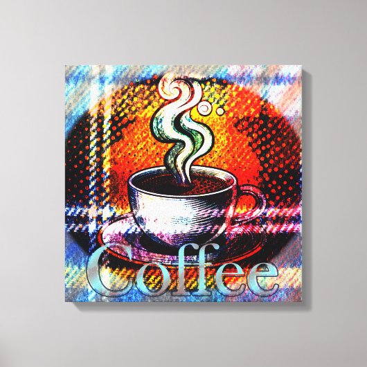 Koffie Cafe Java Canvas Afdruk (Voorkant)