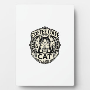 Koffie Cafe Kat Grappige Kat Grafisch - Koffie Caf Fotoplaat