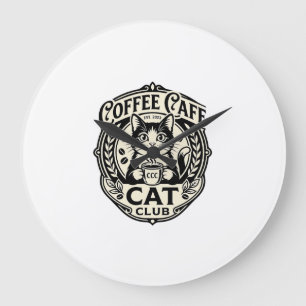 Koffie Cafe Kat Grappige Kat Grafisch - Koffie Caf Grote Klok