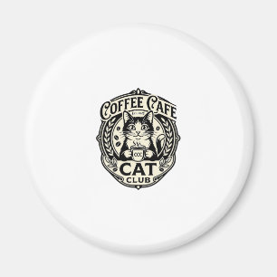 Koffie Cafe Kat Grappige Kat Grafisch - Koffie Caf Magneet