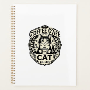 Koffie Cafe Kat Grappige Kat Grafisch - Koffie Caf Planner
