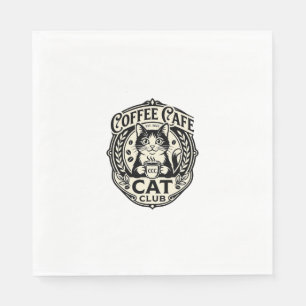 Koffie Cafe Kat Grappige Kat Grafisch - Koffie Caf Servet