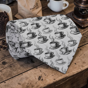 Koffie Cafe Latte Op maat gemaakte stropdas