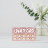 Koffie Cafe Modern Roos Gold Glitter Loyalty (Staand voorkant)