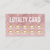 Koffie Cafe Modern Roos Gold Glitter Loyalty (Voorkant)