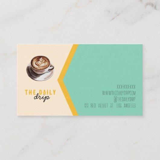 Koffie Cafe Visitekaartje (Achterkant)