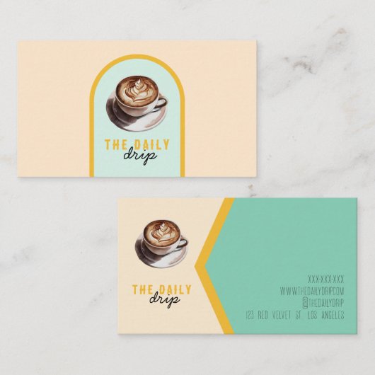 Koffie Cafe Visitekaartje (Voorkant / Achterkant)