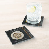 Koffie Cafeïne Cappuccino Hart Kunst Koffiewinkel Glazen Onderzetter (Schuin)