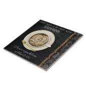 Koffie Cafeïne Cappuccino Hart Kunst Koffiewinkel Tegeltje (Zijkant)