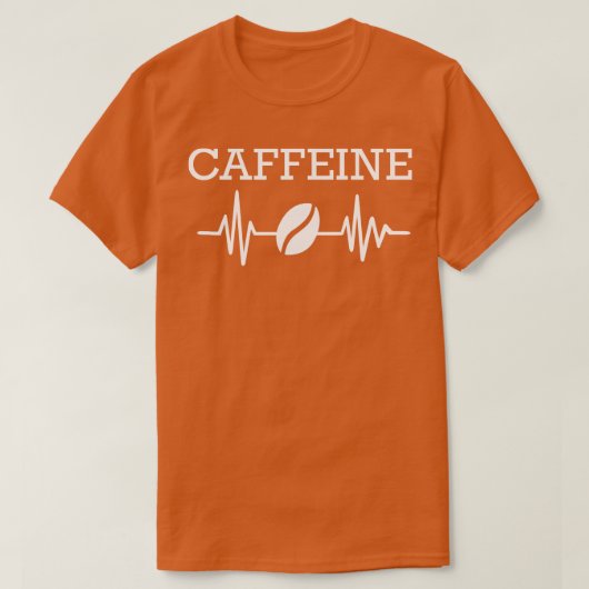 Koffie cafeïne frequentie t-shirt (Design voorkant)