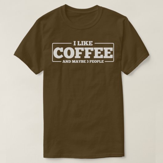 Koffie Cafeïne Introvert T-shirt (Design voorkant)