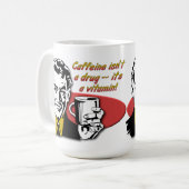 Koffie Cafeïne Vitamine Grappige Mok (Voorkant links)