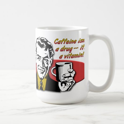 Koffie Cafeïne Vitamine Grappige Mok (Rechts)